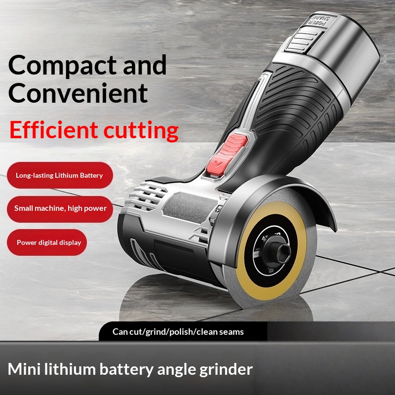 Brushless Angle Grinder Battery Powered - Mini-Winkelschleifer Elektrowerkzeug Lithium-Batterie-Schleifer Multifunktions-Schneidemaschine Kleiner Wiederaufladbarer