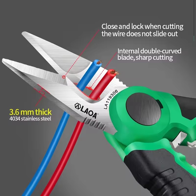 Automatic Wire Stripper Cutter - LAOA Elektriker Schere 6/7/8 Zoll Abisolierzange