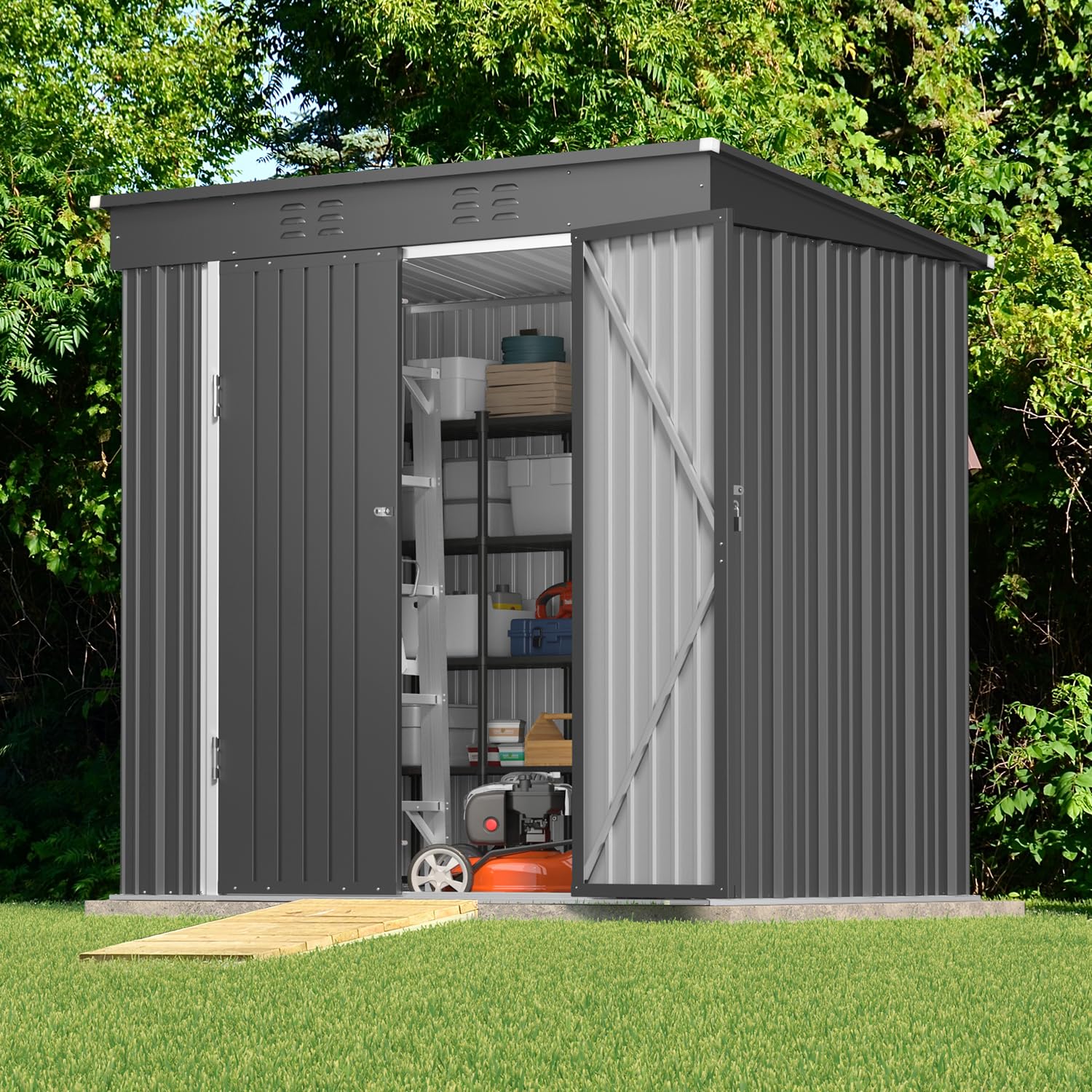 Metall-Gartenhaus 6x4 FT mit a – Garden Tools Bewertung und Preis