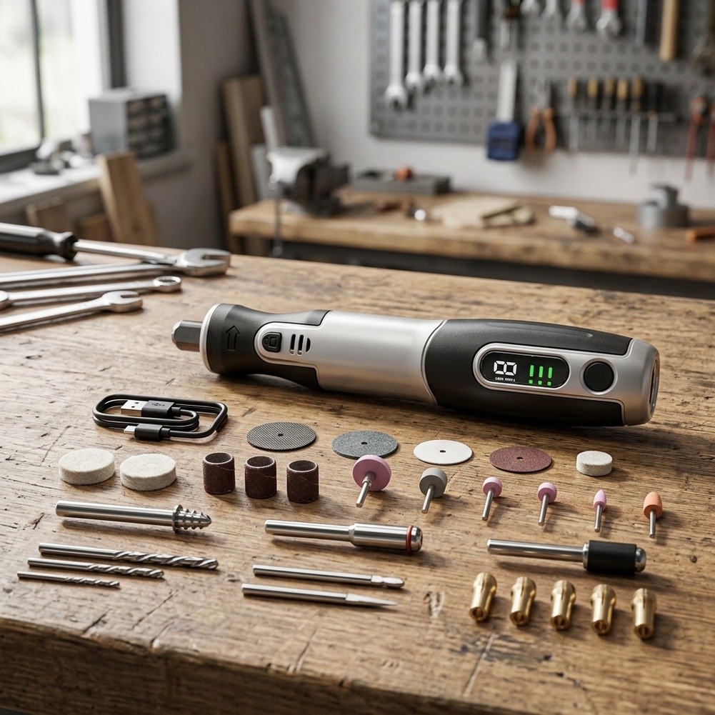 Kabelloses Elektrisches Rotati – Cordless Rotary Tool Kit Accessories Bewertung und Preis
