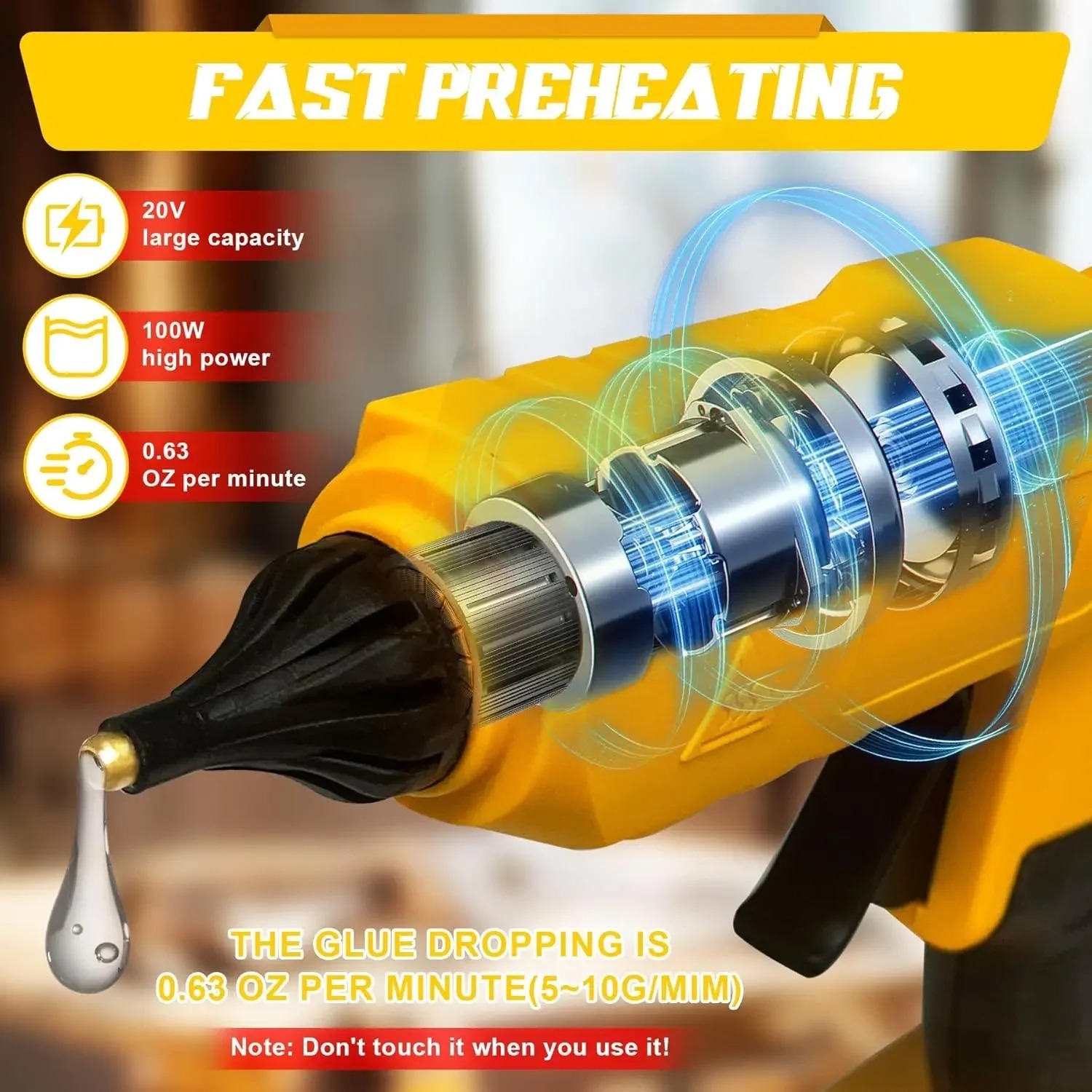 Kabellose elektrische Heißkleb – Hot Melt Glue Gun Cordless Bewertung und Preis
